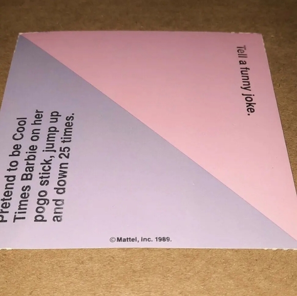 Vintage Barbie Card 1989 Barbie Just Us Girls Game Replacement Piece - Picture 4 of 6